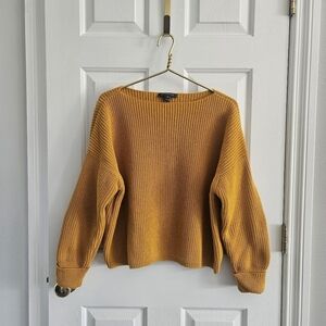 NWOT French Connection Millie Mozart Waffle Knit Boat Neck Sweater
